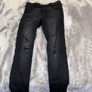 Hollister High Rise Super Skinny Black Jeans